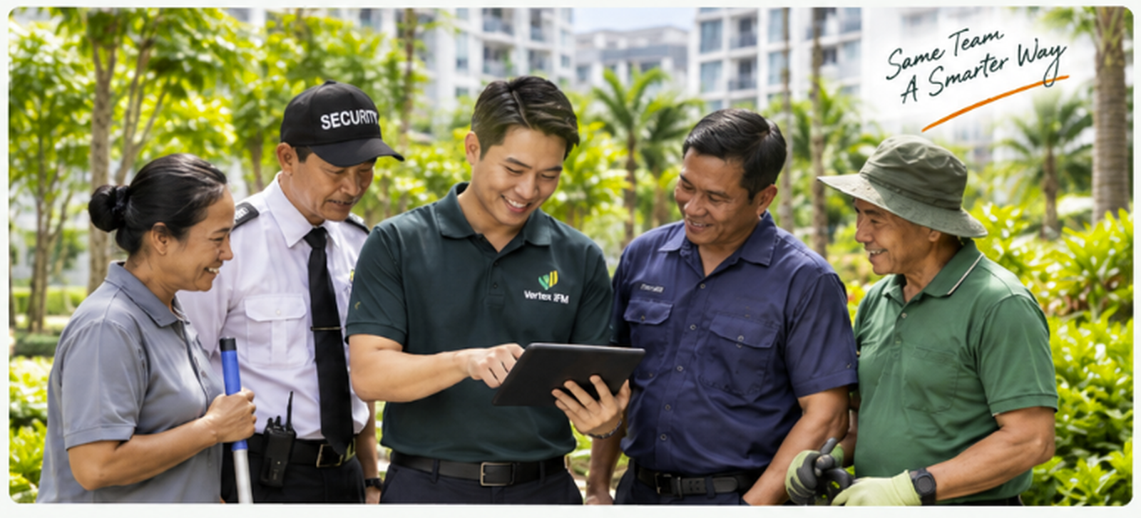 Vertex IFM property manager and estate service team working together